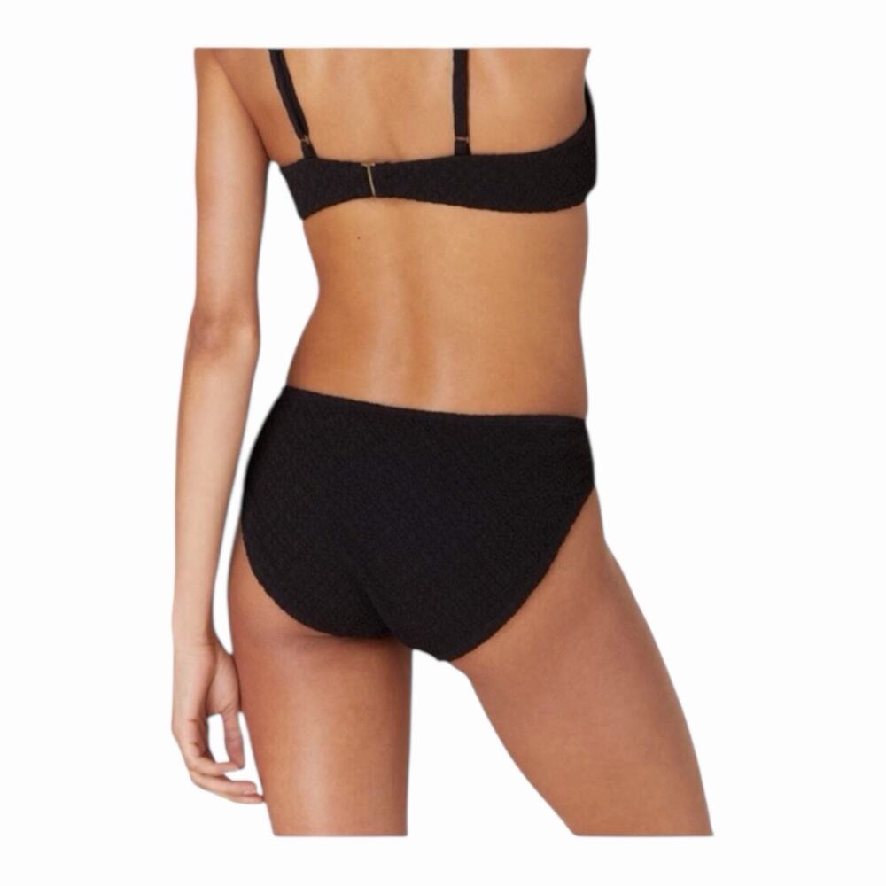 Andie x Mindy Swim NWT Black Textured Bikini Bottom XL Flattering Swim Separate